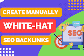 create manually white hat SEO backlinks