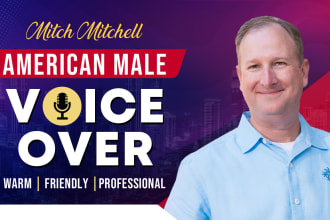 record a professional american english male voice over