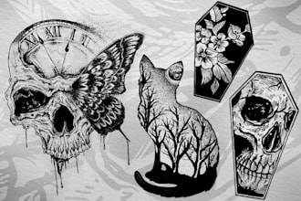 design your tattoo in dark art stlye