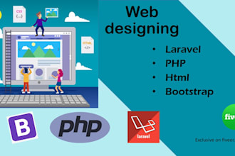 design web app with laravel, html and js