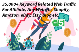 give keyword related target traffic to any website affiliate ebay etsy shopify