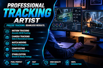 do vfx motion tracking, match moving and compositing