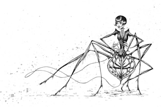 create imaginative and original hand drawn artwork