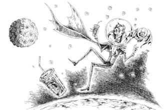 create unique and whimsical hand drawn artwork