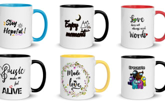 do awesome trendy custom mug design