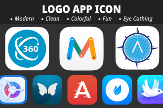 create flat mobile app icon and app logo design for your IOS