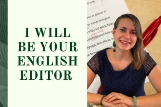 edit and proofread your document as a native english speaker