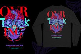 create awesome streetwear design illustration for tshirt