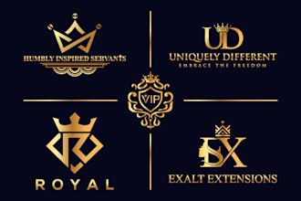 do luxury vintage clothing crown jewelry logo