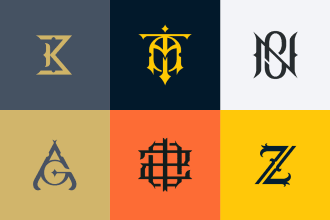 design a custom hand drawn monogram or modern logo