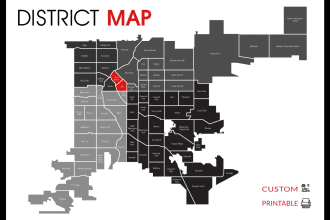 design a district, neighbourhood vector map of any location