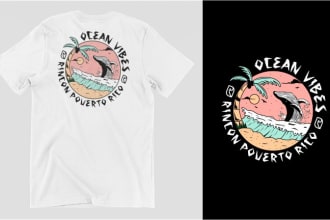 design tshirt for surf, skate, snow, fishing, extreme sports