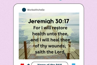 create an inspiring bible verse for your instagram post