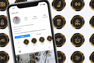 Hot Review!  design unique custom instagram story highlight icons in 24 hours
