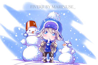 draw cute chibi art for you