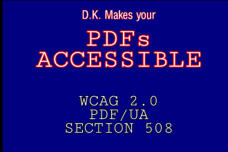 make your PDF accessible wcag, section 508 compliant