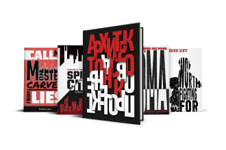 do unique typography book cover design or ebook cover design