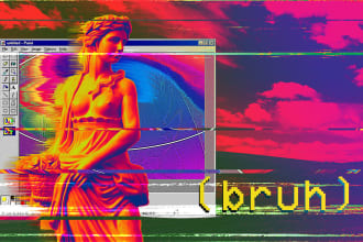 vaporwave and outrun style graphics