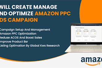 create manage and optimize amazon products PPC campaign ads