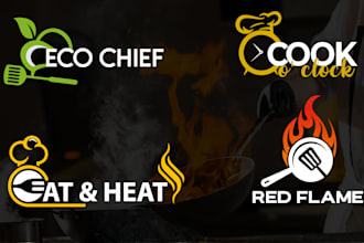 make cooking, cafe, restaurants,drink coffee,bar logo