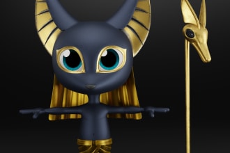 do 3d modeling and texture cute characters and nft, game, blender, unreal, unity