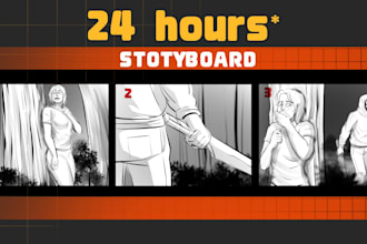 draw professional storyboard in 24 hours for your video production