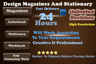 design magazine and stationary and workbook for you