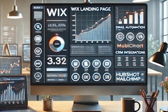 do wix landing page wix CRM,hubspot,mailchimp, email marketing  automation