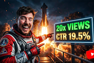 design high CTR thumbnail for you