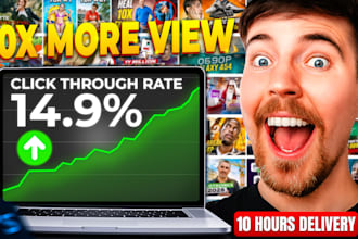 professionally design any youtube thumbnails in 12 hour