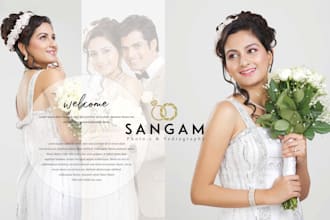 design a beautiful wedding photo album professionally