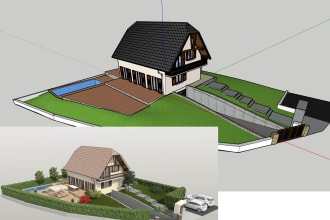 do sketchup modeling for you