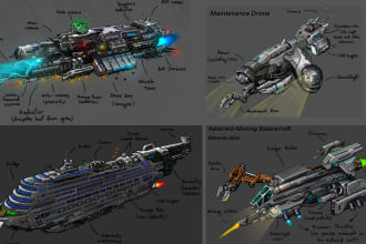 draw an amazing spaceship for your space game