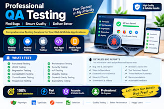test your web or mobile application as a professional QA engineer