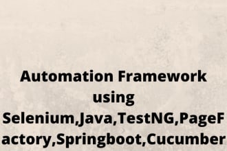 automation framework using selenium,java,springboot,cucumber