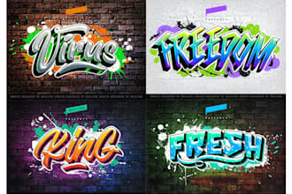 do graffiti,lettering,typography,calligraphy logo or shirt
