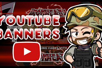design a cartoon banner for your youtube channel