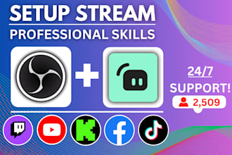 setup obs for streaming on twitch, youtube, and kick, etc