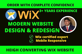 design wix website or redesign wix website with wix seo