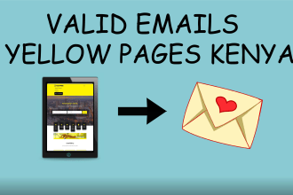 provide phone numbers, valid emails from yellow pages kenya