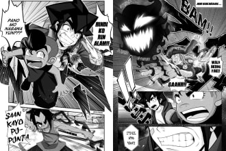 clean and typeset bubbles script mangas