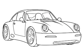 draw line art vector illustration of your car or any vehicle