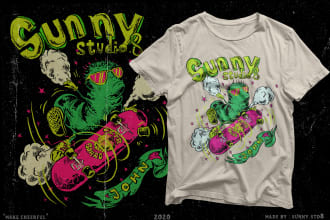 create t shirt design vintage punk, classic rock, dark art