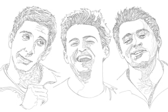 draw hand drawn scribble portrait sketch
