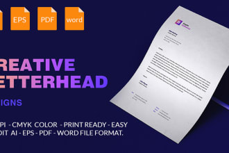 design letterhead, invoice and quotation template in 12hr