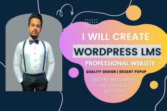create wordpress lms website with tutor lms