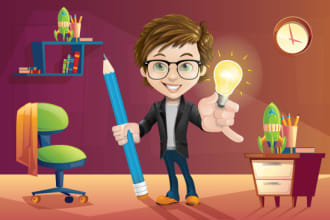 create cartoon illustration character or avatar