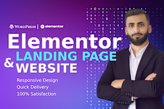 design responsive wordpress landing page or  elementor landing page