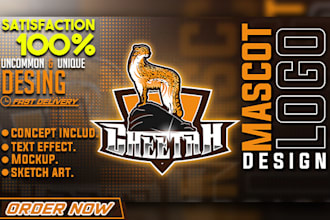 create an awesome cheetah mascot