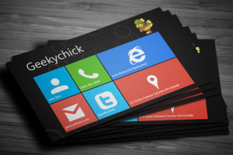 design a Custom Business Card in Microsoft Windows Metro Style